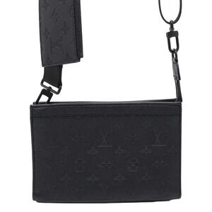 Louis Vuitton Shoulder Bag Monogram Shadow Black Gaston Wearable Wallet Black
